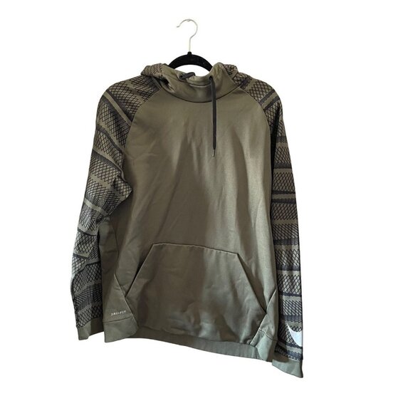 Nike Olive Green Graphic Print Men's Sweater - Picture 1 of 5
